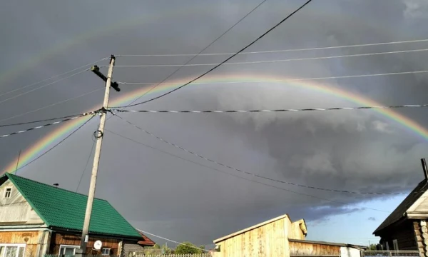 Чудесная радуга поразила жителей Тайшетского района